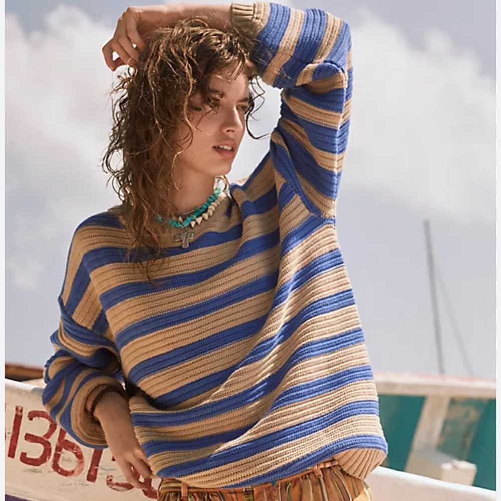 NWOT Free People Links Pullover Sweater